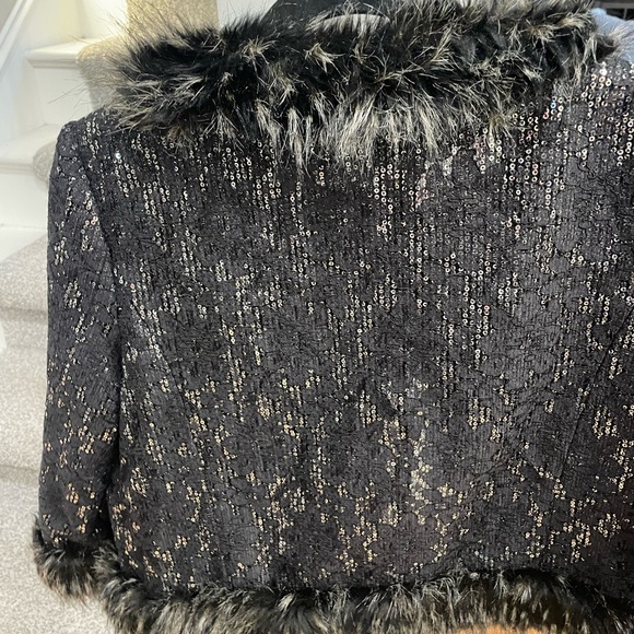Giambattista Valli Impulse Faux Fur And Sequin Jacket Black X-Small - Picture 6 of 6